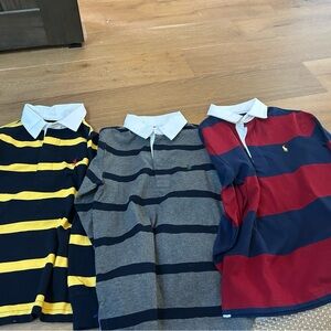 Polo by Ralph Lauren Kids Striped Polo Shirts - Yellow, Gray, Red NWOT